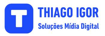 Logotipo Thiago Igor azul fundo transparente