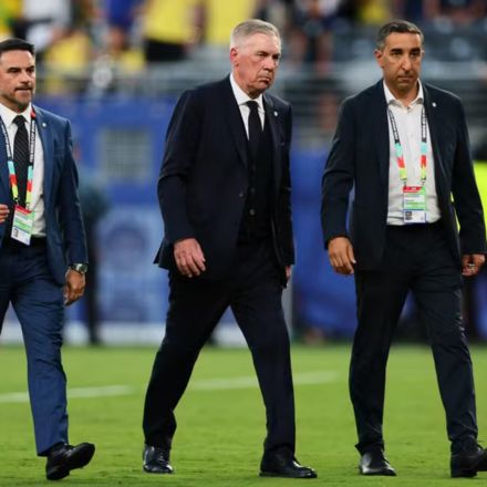 Técnico Carlo Ancelotti após Brasil 1 x 1 Marrocos — Foto: Reuters/Caean Couto